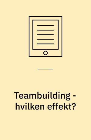 Teambuilding - hvilken effekt?