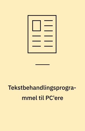 Tekstbehandlingsprogrammel til PC'ere