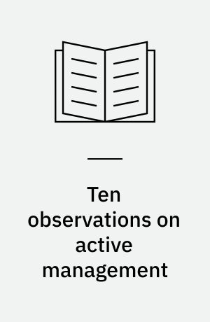 Ten observations on active management