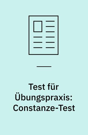 Test für Übungspraxis: Constanze-Test