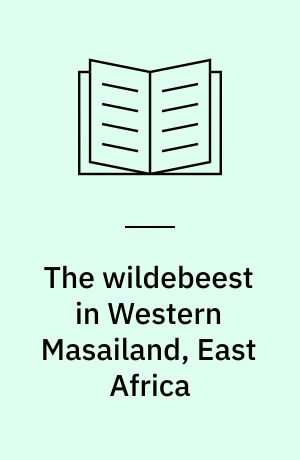 The wildebeest in Western Masailand, East Africa