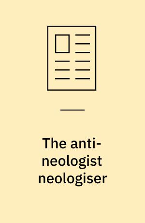 The anti-neologist neologiser : Henri Estienne II and his Latin Coinages for Hans Ramminger