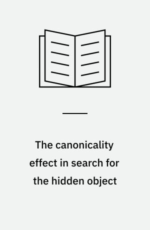 The canonicality effect in search for the hidden object