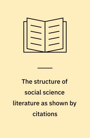 The structure of social science literature as shown by citations