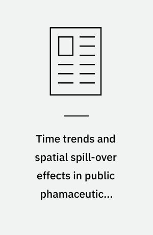 Time trends and spatial spill-over effects in public phamaceutical expenditures