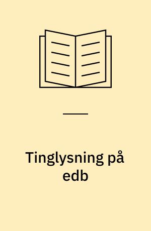 Tinglysning på edb : særligt om bilbogen