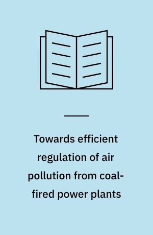 Towards efficient regulation of air pollution from coal-fired power plants