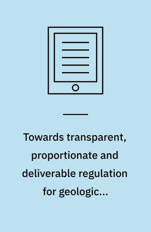 Towards transparent, proportionate and deliverable regulation for geological disposal : workshop proceedings, Tokyo, Japan, 20-22 January 2009