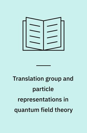 Translation group and particle representations in quantum field theory