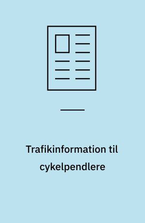 Trafikinformation til cykelpendlere
