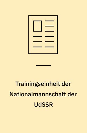 Trainingseinheit der Nationalmannschaft der UdSSR