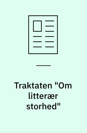 Traktaten "Om litterær storhed"