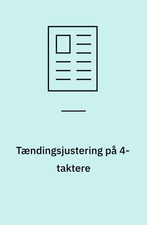 Tændingsjustering på 4-taktere