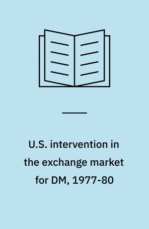 U.S. intervention in the exchange market for DM, 1977-80