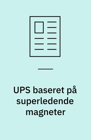 UPS baseret på superledende magneter