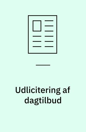 Udlicitering af dagtilbud : Danmark