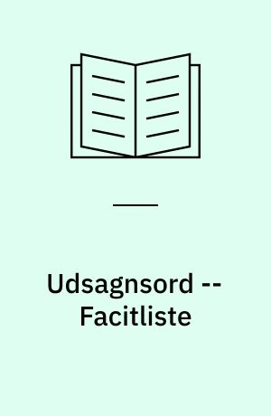 Udsagnsord -- Facitliste