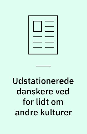 Udstationerede danskere ved for lidt om andre kulturer