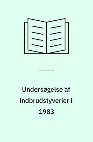 Undersøgelse af indbrudstyverier i 1983