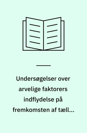 Undersøgelser over arvelige faktorers indflydelse på fremkomsten af tællet smag i mælk fra forskellige kvægracer