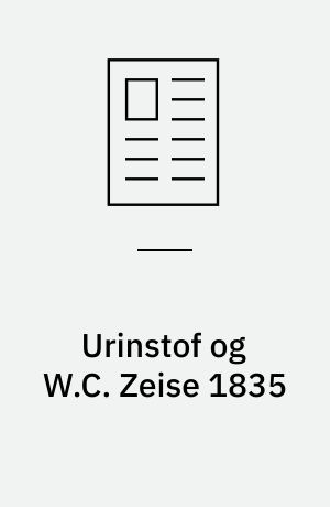Urinstof og W.C. Zeise 1835