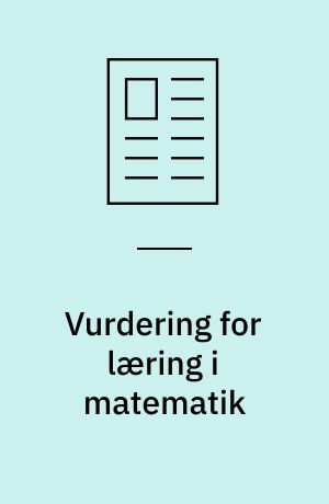 Vurdering for læring i matematik