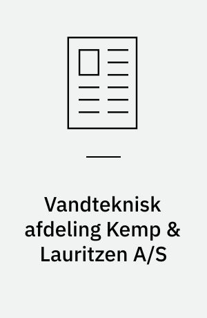Vandteknisk afdeling Kemp & Lauritzen A/S