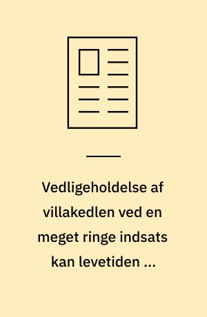 Vedligeholdelse af villakedlen ved en meget ringe indsats kan levetiden af oliefyrede villakedler forlænges betydeligt