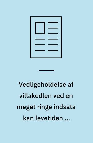 Vedligeholdelse af villakedlen ved en meget ringe indsats kan levetiden af oliefyrede villakedler forlænges betydeligt