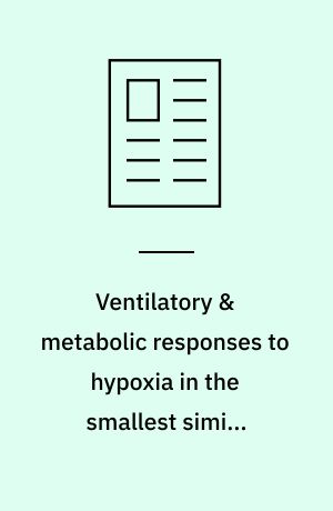 Ventilatory & metabolic responses to hypoxia in the smallest simian primate, the pygmy marmoset