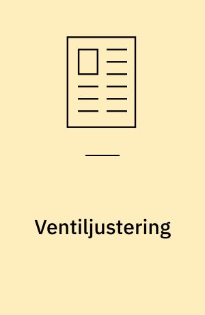 Ventiljustering