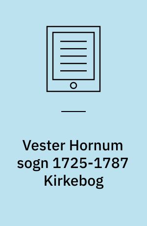 Vester Hornum sogn 1725-1787 Kirkebog
