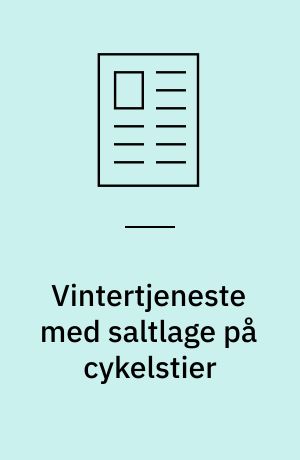 Vintertjeneste med saltlage på cykelstier
