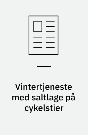 Vintertjeneste med saltlage på cykelstier