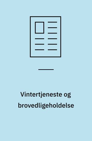 Vintertjeneste og brovedligeholdelse : studietur til BC Canada og staten Washington