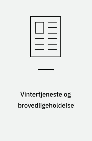 Vintertjeneste og brovedligeholdelse : studietur til BC Canada og staten Washington