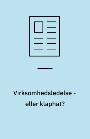 Virksomhedsledelse - eller klaphat? : fodboldlandsholdets træner manuducerer markedsføringsfolk i management
