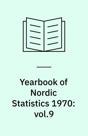 Yearbook of Nordic Statistics 1970:vol.9