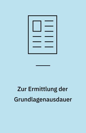 Zur Ermittlung der Grundlagenausdauer