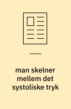man skelner mellem det systoliske tryk: Søvnløsheden skelner ikke mellem noget