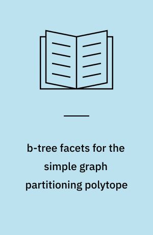 b-tree facets for the simple graph partitioning polytope