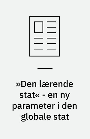 »Den lærende stat« - en ny parameter i den globale stat