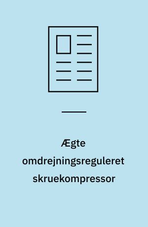 Ægte omdrejningsreguleret skruekompressor