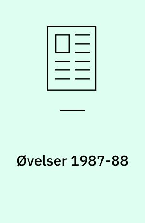 Øvelser 1987-88