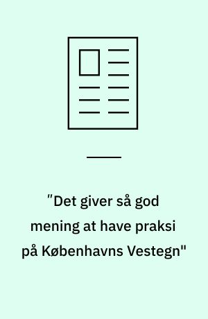 ʺDet giver så god mening at have praksi på Københavns Vestegn"