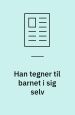 Han tegner til barnet i sig selv