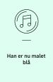 Han er nu malet blå