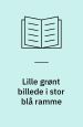 Lille grønt billede i stor blå ramme