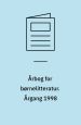 Årbog for børnelitteratur